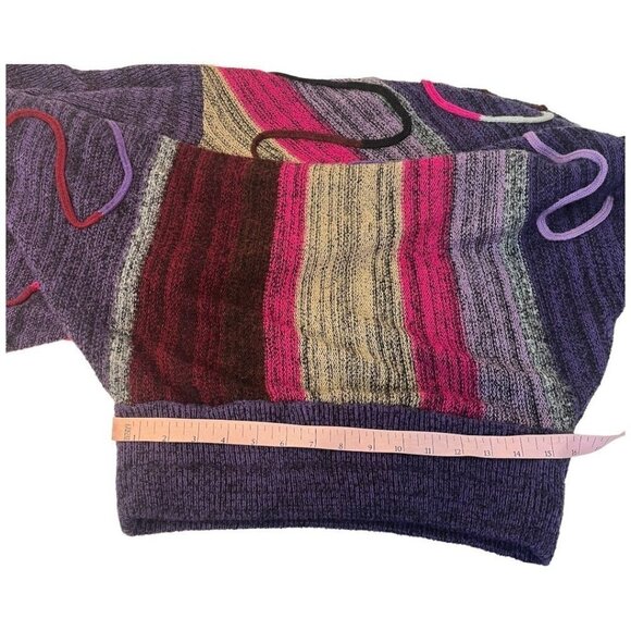 VTG RARE Vivian Chan-Shaw Turtleneck Bubble Hem Tunic Dress One Sz 3D Knit 80s - Picture 11 of 11